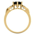 thumbnail image 4 of Clara Pucci 14K Yellow Gold 1.72ct Onyx Three-Stone Ring for Women, 4 of 8