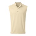 thumbnail image 4 of JTieacloth High Neck Tops for Men Men's Sleeveless Tank Top Casual Breathable Comfortable Loose Fit Button Down Summer Workout Gym Outdoor Hiking, 4 of 5