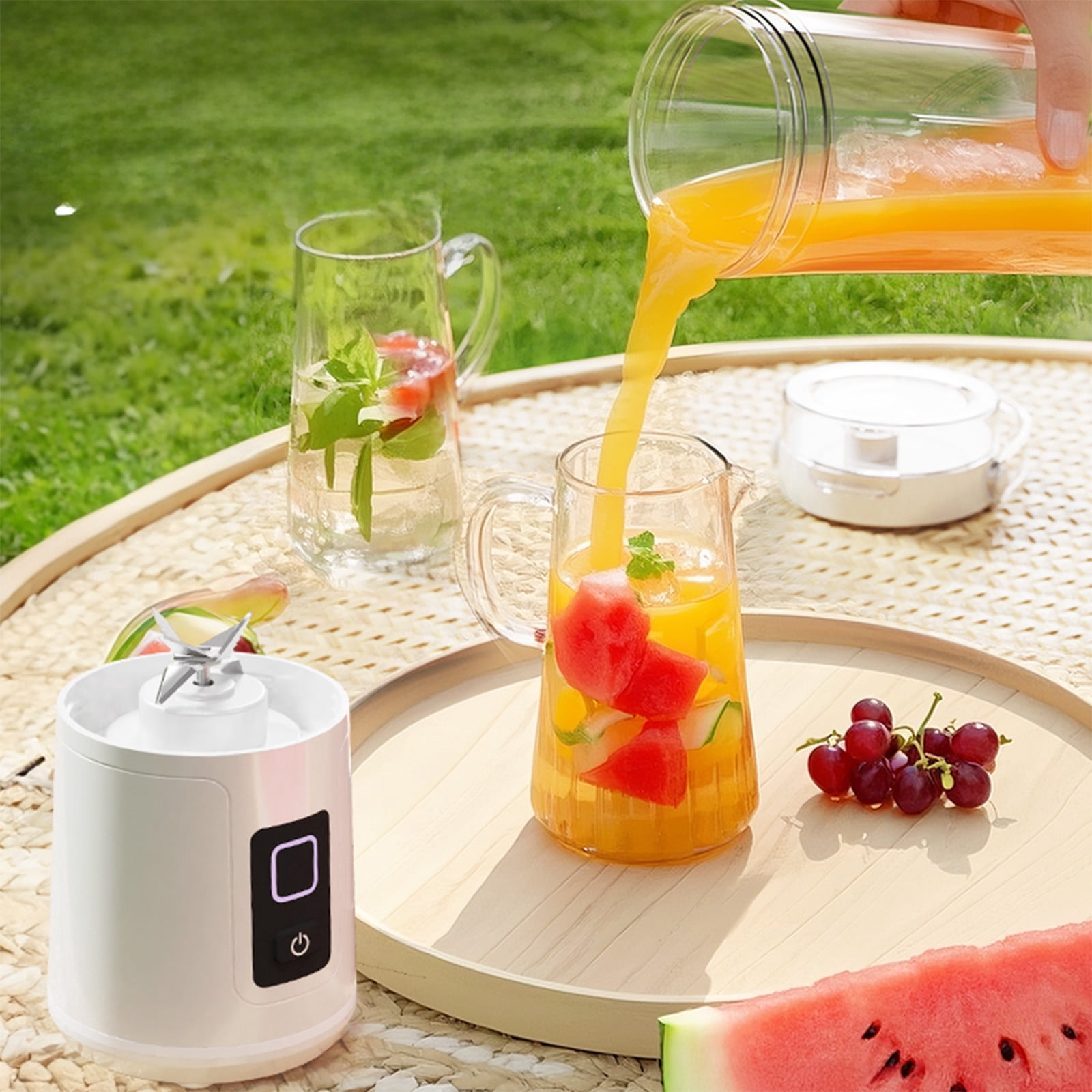 Handheld Juicer, Portable USB Rechargeable Blender, Smoothie Maker, 600ml Fruit Vegetable Juicer, Mini Home Juicer, Travel Juicer, Office Juicer, Gym Juicer, Portable Blender