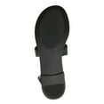 thumbnail image 3 of JOURNEE COLLECTION Womens Black Laser Cut Half-Caged Design Cushioned Ankle Strap Niobi Round Toe Buckle Thong Sandals Shoes 7, 3 of 4