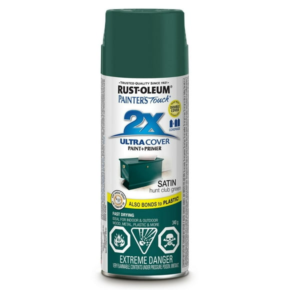 Peinture et apprêt Ultra Cover Painter's touch de Rust-Oleum Specialty en hunt club vert satiné 340 g