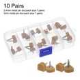 thumbnail image 3 of Uxcell 10 pares de puntas de reemplazo para tacones altos 8/9/10/11/12mm protectores de reparación de zapatos en forma de U tapas espigas beige, 3 of 5