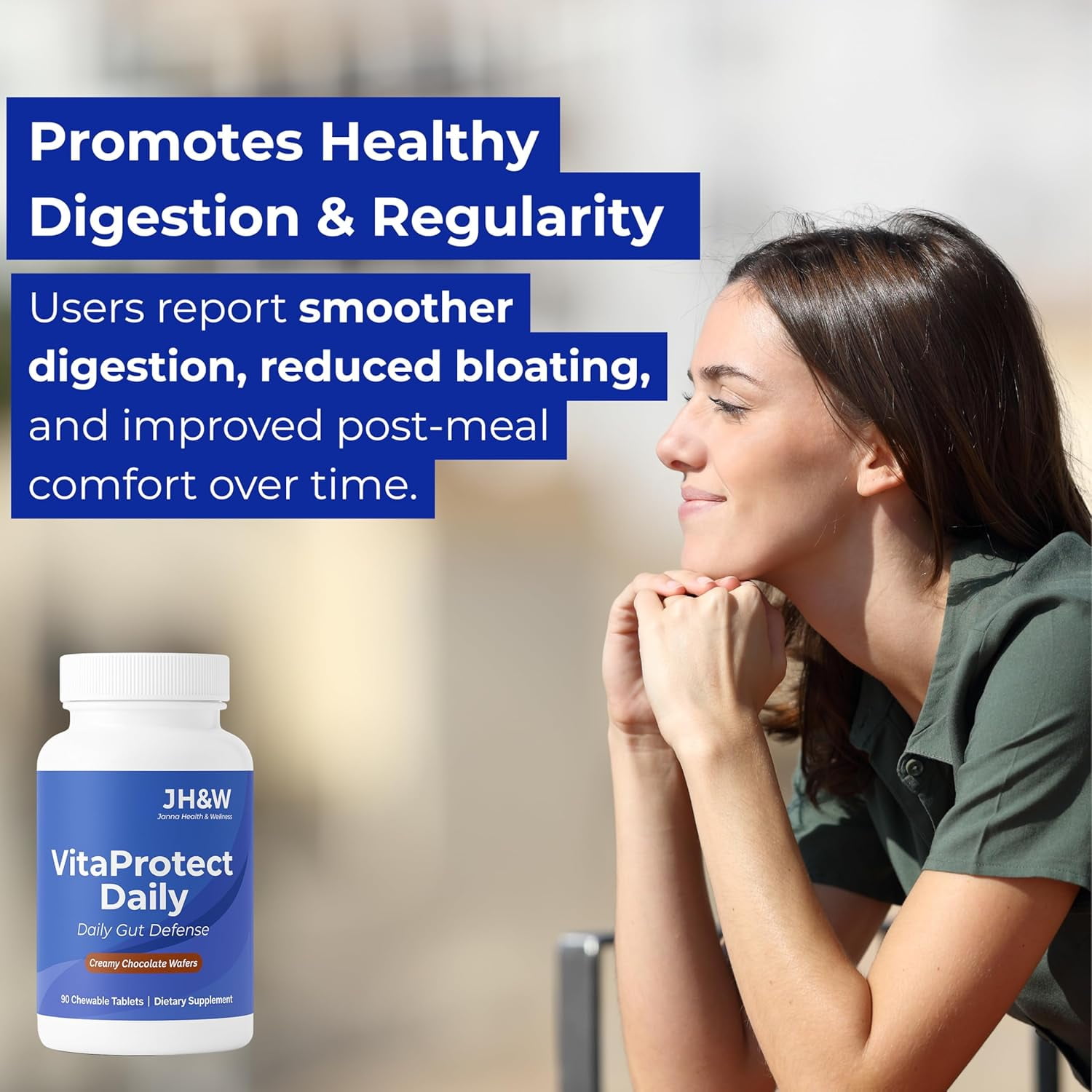 Gut Health & Digestive Support Supplement – Chewable Wafers with GutGard® DGL, Slippery Elm & Marshmallow Root – Supports Gut Lining, Mucosal Integrity, Bloating & Heartburn Relief