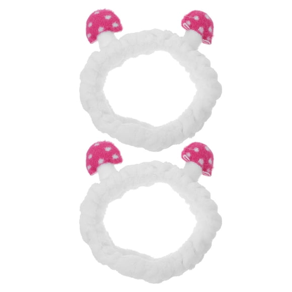 BRIGHTFUFU 2 uds encantadoras diademas hinchadas para mujeres, diademas para el cuidado de la piel de Spa, bonitas diademas de setas para lavarse la cara y desmaquillar, accesorios para el cabello