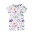 thumbnail image 5 of Cowsor Baby Boys One Piece Swimsuit Cute Print Half Placket Design Quick Dry UV Protection Swimwear for Toddlers Summer Beach Pool Activities, 5 of 5