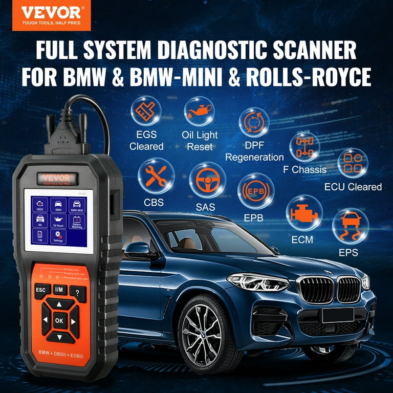 BENTISM BMW OBD2 Scanner Diagnostic Tool, BMW Full Systems Code Reader, for  BMW OBD2 Scanner Full System Car Scan Tool, Full Diagnostic Tool  Professional SRS Airbag Reset Scan Tool for BMW 