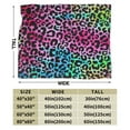 thumbnail image 3 of DouZhe Ultra-Soft Micro Fleece Lightweight Flannel Bed Blanket, Rainbow Animal Texture Print Cozy Warm Throw Blankets, 50"x40", 3 of 7