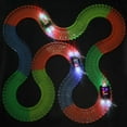 thumbnail image 2 of Tracks Cars Only Replacement, Flex Track Race cars for Magic Tracks Glow in the Dark, LED Lights Up Battery Operated Snap N Glow Trax cars Accessories, Compatible with Most Car Tracks for Kids (4pack, 2 of 5