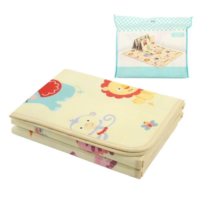 Alfombra de juego plegable para bebés, impermeable, sin olor, resistente a la suciedad, extragrande, para gatear.