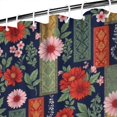 thumbnail image 3 of Pioneer Flower Floral Print Pattern Shower Curtain 84"x72", Bathroom Decorative Shower Curtain Set with 12 Hooks, Waterproof Washable, 3 of 6