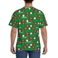 thumbnail image 3 of Bixox Men's Cute Santa And Ho Ho Ho Printed Short Sleeve Skinny Athletic T-Shirt, 3 of 6