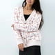 thumbnail image 4 of Women's Leopard Print V-Neck Knitted Cardigan Sweater Mid-Length Thick Polyester Spandex Blend, 4 of 5