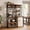 Brown, variant on Kitchen Bakers Rack with Refrigerator Storage Space, Industrial Microwave Stand with Power Outlet, Freestanding Kitchen Shelf for Pantry Living Room, 47.2 x 19.7 x 68.1 Inches, Rustic Brown