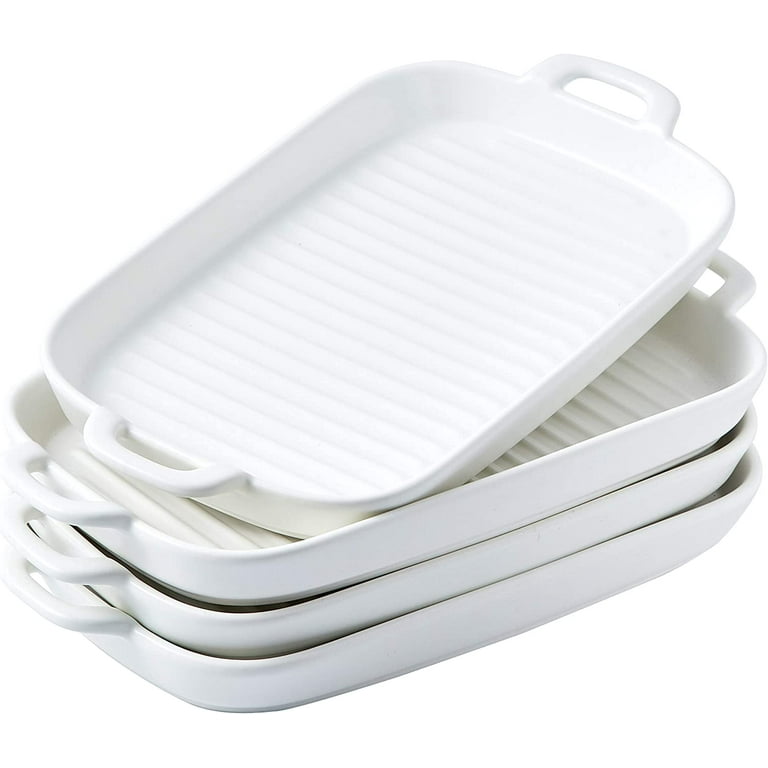 Bruntmor 6 White Plate Set of 4, Ceramic Dinner Plates Microwave Safe, 6 -  Set of 4 - Fry's Food Stores