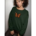 thumbnail image 2 of Monarch Butterfly Art Sweatshirt Women -Image by Shutterstock, Female XX-Large, 2 of 4
