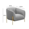 thumbnail image 3 of TOV Furniture Kandra Grey Velvet Accent Chair, 3 of 6