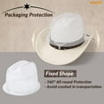 thumbnail image 6 of WHIPPY Western Cowboy Hat for Men Women Adjustable Cowgirl Hat Wide Brim Beach Cowboy Hat, 6 of 6