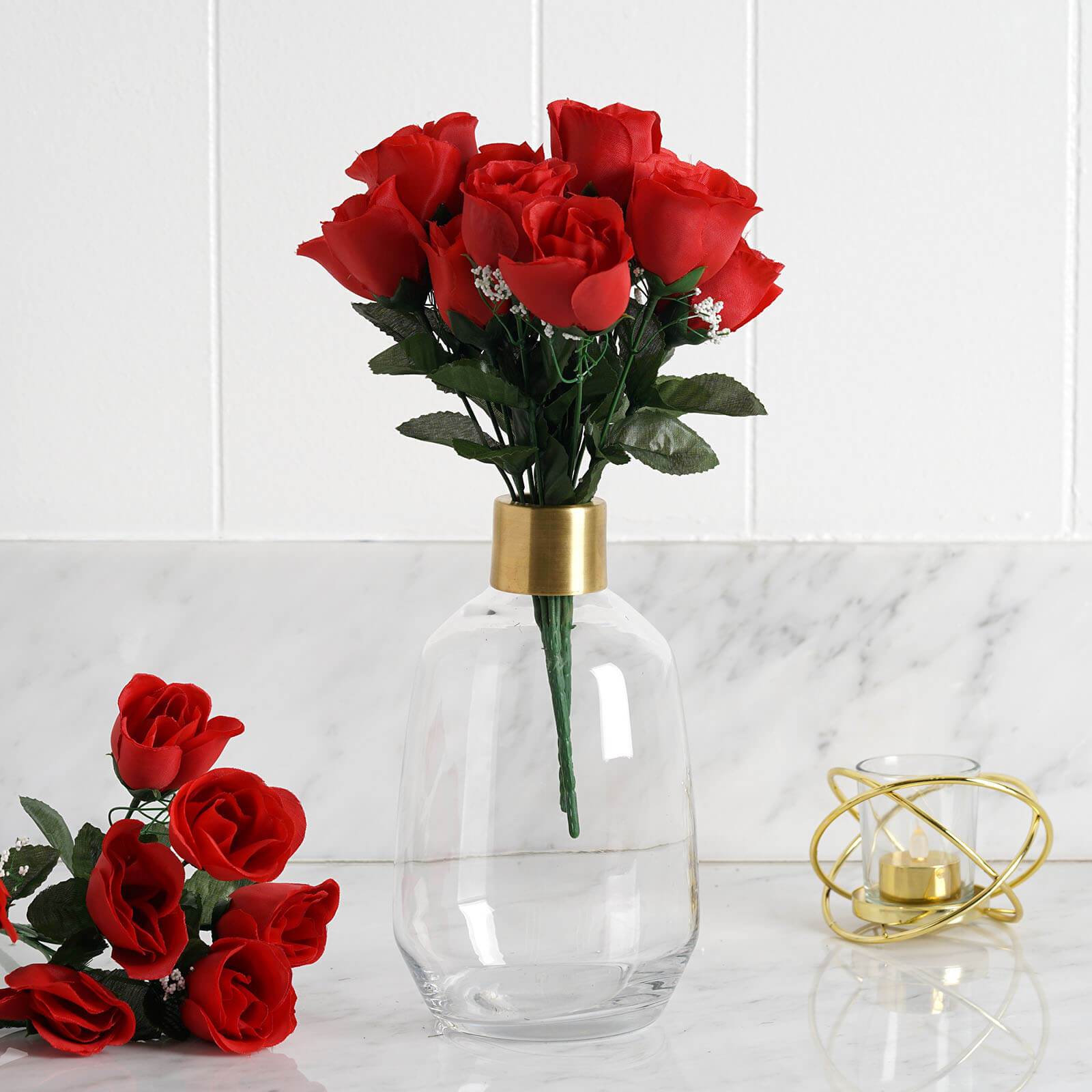 Efavormart 84 Artificial Buds Roses for DIY Wedding Bouquets Centerpieces Arrangements Party