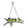 thumbnail image 1 of Xihbxyly Colgante de 4 Pájaros, Diseño Colorido de Hierro Pintado a Mano, Alegre Decoración para Ventanas, Ilumina Cualquier Espacio, con Ventosa, Arte Único Hecho a Mano, Gran Regalo para Seres Quer, 1 of 4