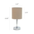 thumbnail image 2 of Simple Designs 11.81" Subtle Sparkle Basic Chrome Mini Table Lamp, for Living Room, Bedroom, Office-Color:Gray,Number of Items:2, 2 of 9
