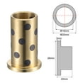 thumbnail image 2 of Uxcell 16mm x 20mm x 40mm Flanged Sleeve Bearings Wrapped Oilless Bushings Brass, 2 of 5