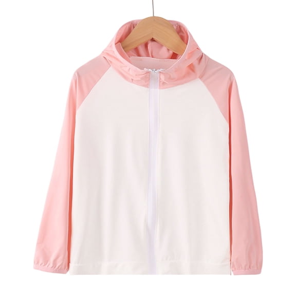 Coerni Tween Kids UPF50 Sun Protection Jacket Zip-Up Hoodie Summer Lightweight Casual Sweatshirts for Boys & Girls 6M-11Y