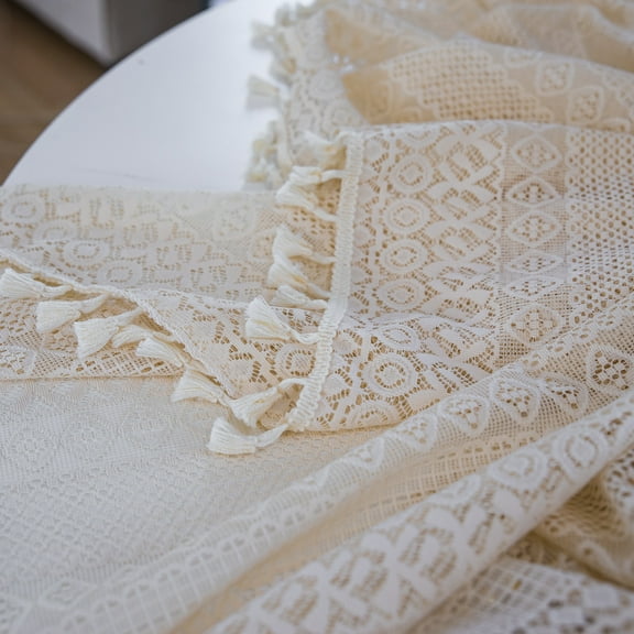 Nvzi Elegant Bedroom Window Curtains - BeigeCurtain for Living Room, 214x132CM Rod Pocket Curtain Panel, Lightweight Polyester Curtains , 1 slice for Home Decor