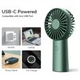 thumbnail image 3 of Ventilador Portátil Recargable 4000mAh - Verde, 3 Velocidades, Hasta 16 Horas de Uso, Ligero y Potente para Viajes y Oficina, 3 of 6