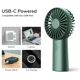 thumbnail image 3 of Ventilador Portátil Recargable 4000mAh - Verde, 3 Velocidades, Hasta 16 Horas de Uso, Ligero y Potente para Viajes y Oficina, 3 of 6