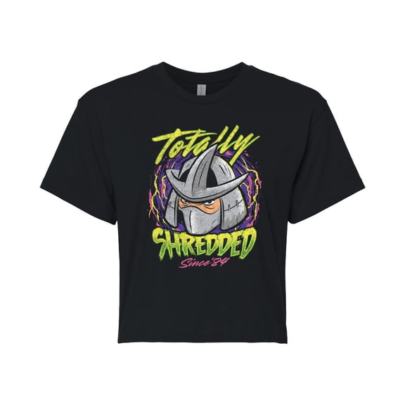 Teenage Mutant Ninja Turtles - Totally Shredded - Juniors Cropped Cotton Blend T-Shirt