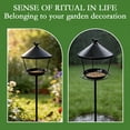 thumbnail image 5 of Yardvibe ABC Iron Ground Mounted Bird Feeder with Ring Stand, Anti-Spill Outdoor Bird Feeding Station for Gardens Lawns Courtyards, 5 of 9