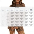 thumbnail image 3 of Women's 2 Piece Loungewear Set Long Sleeve Crew Neck Oversized Tops Drawstring Shorts, Ribbed Knit Casual Daily Wear Brown S, 3 of 5
