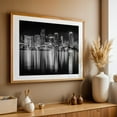 thumbnail image 4 of The Miami Skyline B&W - Miami Florida Photography Oak Framed Wall Art Print 20 x 30 inches, 4 of 6