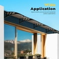 thumbnail image 3 of SPECSTAR Polycarbonate Window Door Awning Spliced Canopy Brown with Black Bracket 40 inch x 120 inch, 3 of 7