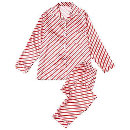 

Mrat Family Matching Wear Outfits Family Letter Print Sleepwear Family Wear Cartoon Parent-child Pajamas Long Sleeved Trousers Cardigan Suit Homewear Mom Home Holiday Party Wear