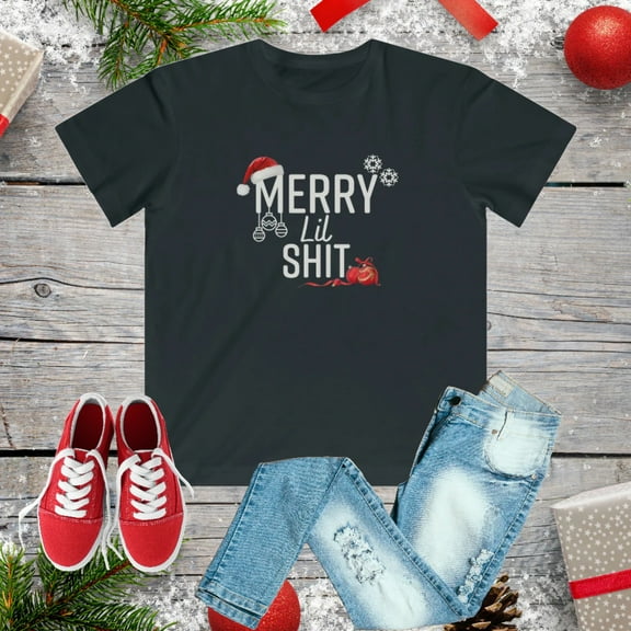 Kids Merry Tee, Kids Christmas Shirt, Kids Holiday Shirt