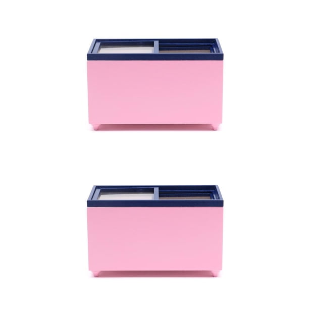 Tholdsy Doll Home Miniatura Frigorífico 1:12 Almacenamiento Juguetes Muebles Decorativos Rosado 2Conjunto