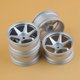 thumbnail image 4 of 4Pcs 1/10 RC On-Road Drift Racing Car 52Mm Llanta de Rueda de Metal Cubos de Rueda para Sakura para , Color Titanio A, 4 of 5