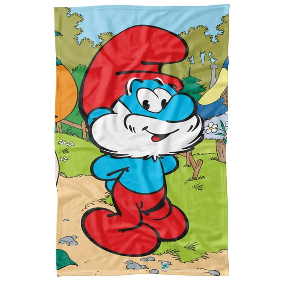 The Smurfs Blanket, 36'x58' Papa Smurf Fleece Blanket