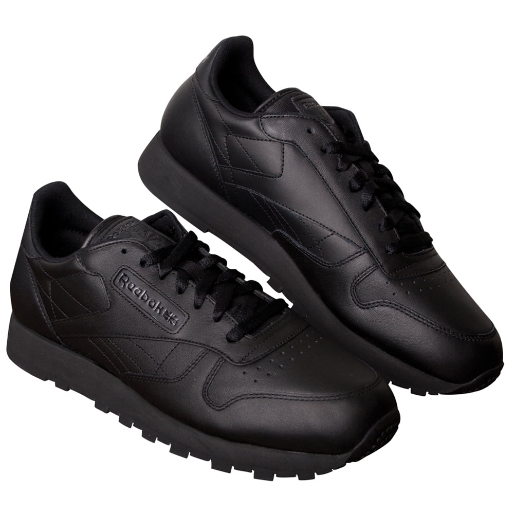 reebok cl leather vintage lp black running shoes