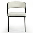 thumbnail image 5 of Set of 2 Auden Retro Modern Black Wood Wing Chair with Light Gray Fabric Seat, 5 of 7