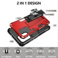 thumbnail image 3 of Compatible for Samsung Galaxy A52 Case with HD Screen Protector,  Military Grade Protective Shockproof Cover Built-in Magnetic Ring Kickstand Phone Case for Samsung A52 5G, Red, 3 of 7