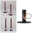 thumbnail image 1 of Portavelas Portavelas Negro Portavelas de Metal Portavelas Retro Clásico Decoración Elegante para Sala de / Comedor BLESIY Candelabro rústico de candelitas, 1 of 8