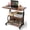Rustic, variant on Portable Rolling Desk on Wheels Adjustable Height Desks for Small Spaces, 32" Computer Desk Drafting Tables with Storage Shelves for Home Office Black