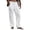 White-T2, variant on Men's Drawstring Linen Pants with Elastic Waist Wide Leg Pants with Pockets with Deep Pockets Long Pants Casual Summer Beach Loose Fit Lightweight Harem Baggy Trousers,Brown 2XL