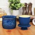 thumbnail image 7 of MAIA Ceramic 5.5 oz Butter Crock for Counter with Water Butter Spreader Holder for Spreadable Butter French Butter Dish with Lid Butter Keeper on Kitchen Counter Blue Kitchen Décor, 7 of 7