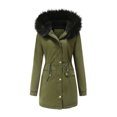 thumbnail image 1 of Winter Big Hair Collar To Overcome Women's Casual Jacket New Fleece-lined Thickened Cotton Coat Women's Large Size Cotton Clothes, 1 of 3