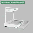 thumbnail image 6 of REALINN Expandable Under Sink Organizers and Storage, 2 Tier Under Cabinet Organizer, Heights Adjustable Pull Out Rack for Kitchen Bathroom Laundry, White, 2 Pack, 6 of 8