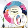 thumbnail image 3 of Designart "Blissful Swirls Of Colorful Paint I" Abstract Round Mirror Wall Decor Modern - Large Multicolor Round Bathroom Mirror - Round Mirror - 23" x 23", 3 of 6