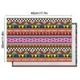 thumbnail image 6 of Rustic Nordic Style Boho Chic Flax Placemats Set of 4, 12x18 Inch Vintage Tribal Artistic Earthy Ethnic Patterns, Washable Style Table Mats for Dining Table, 6 of 6
